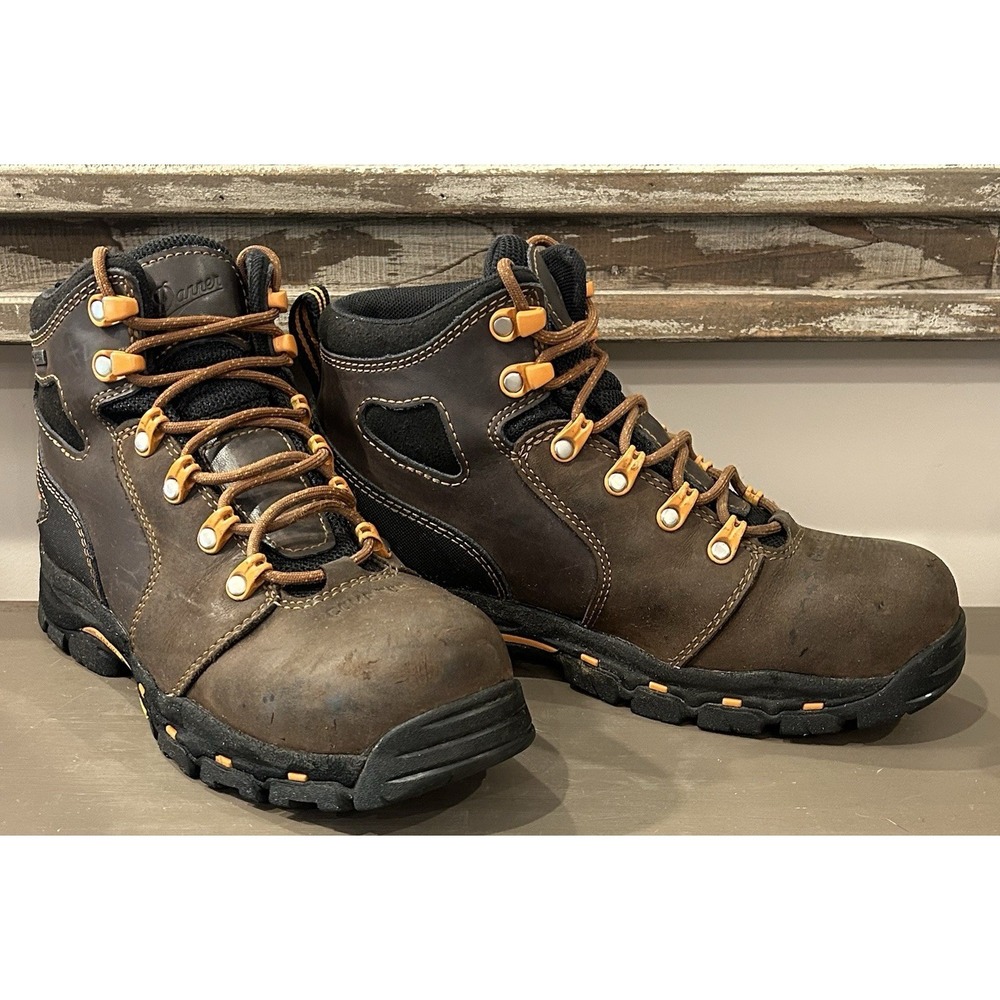 Danner Vicious 13884 Women's 8 Brown Orange Gore-Tex Composite Toe EH Work Boots - Picture 3 of 11